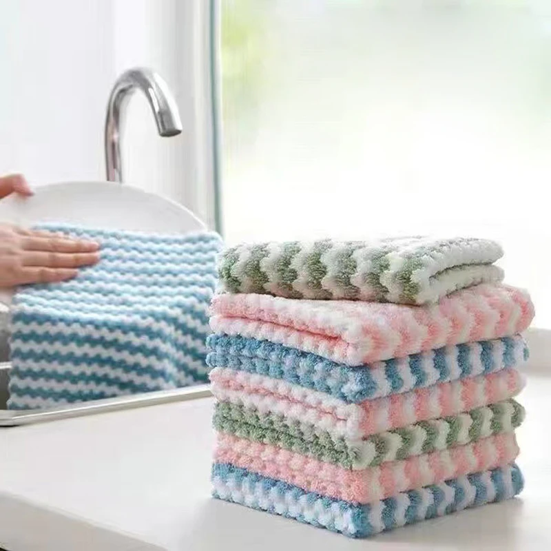 5PCS Microfiber Thick Kitchen Towel Dishcloth Household Kitchen Rags Gadget Non-stick Oil Table Cleaning Wipe Cloth Scouring Pad
5PCS Microfiber Thick Kitchen Towel Dishcloth Household Kitchen Rags Gadget Non-stick Oil Table Cleaning Wipe Cloth Scouring Pad