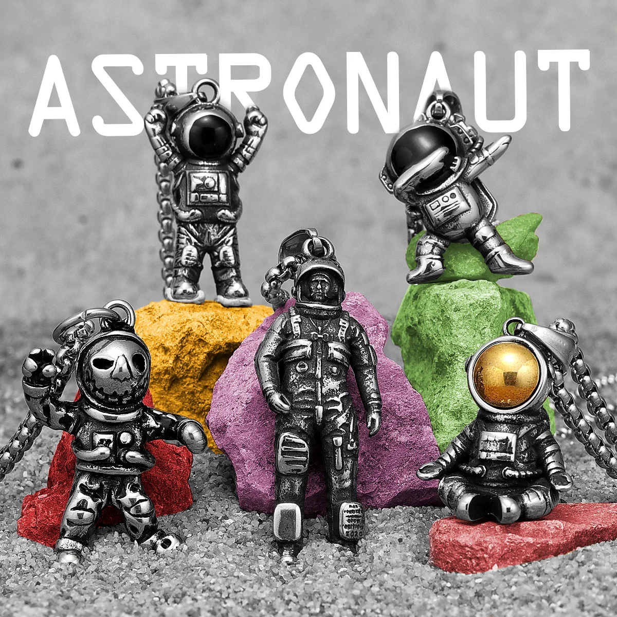 Spaceman Astronaut Stainless Steel Men Women Necklaces Pendants Chain Punk Trendy Fashion Jewelry Creativity Gift Wholesale
Spaceman Astronaut Stainless Steel Men Women Necklaces Pendants Chain Punk Trendy Fashion Jewelry Creativity Gift Wholesale