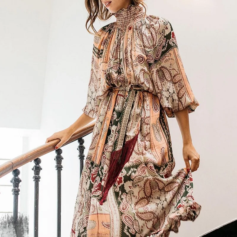 2022 New Fashion Temperament Passed The Ancient Leader Bubble Sleeve Waist Printing Long Dress Tide
2022 New Fashion Temperament Passed The Ancient Leader Bubble Sleeve Waist Printing Long Dress Tide