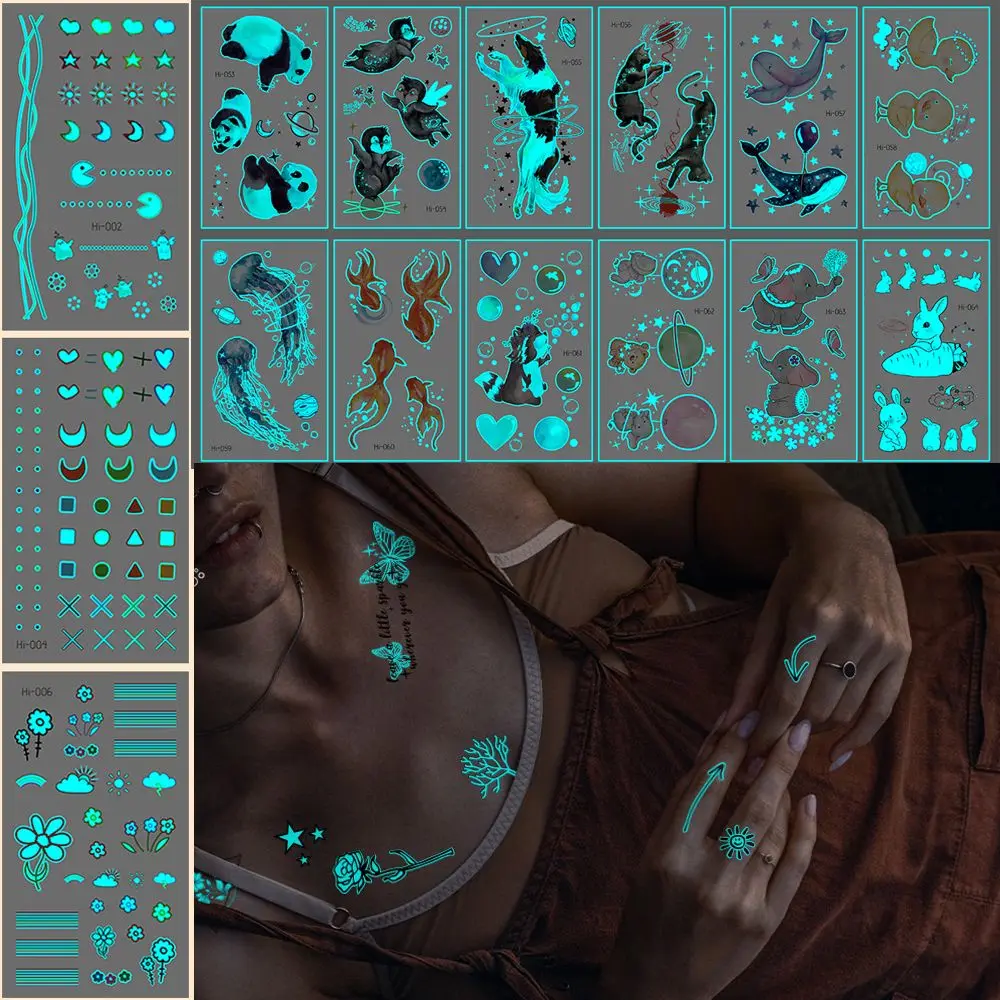 Removable Waterproof Men Women Fluorescent Blue Luminous Fake Tattoo Body Art Temporary Tattoos Tattoo Sticker
Removable Waterproof Men Women Fluorescent Blue Luminous Fake Tattoo Body Art Temporary Tattoos Tattoo Sticker