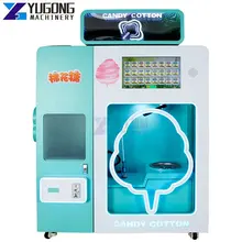 YG Commercial Candy Vending Automatic Sugar Sticks Guangzhou Trade Full Making Coin Operated Popcorn Cotton Candy Machine