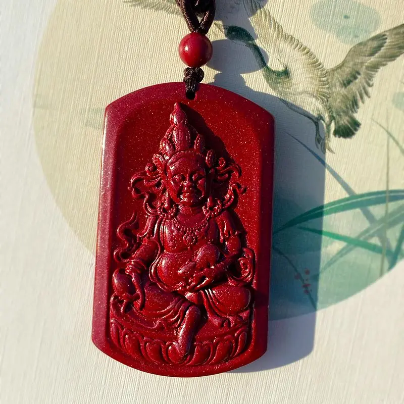 Raw mineral natural cinnabar yellow God of Wealth pendant sweater chain men's and women's pendant Buddha pendant
Raw mineral natural cinnabar yellow God of Wealth pendant sweater chain men's and women's pendant Buddha pendant
