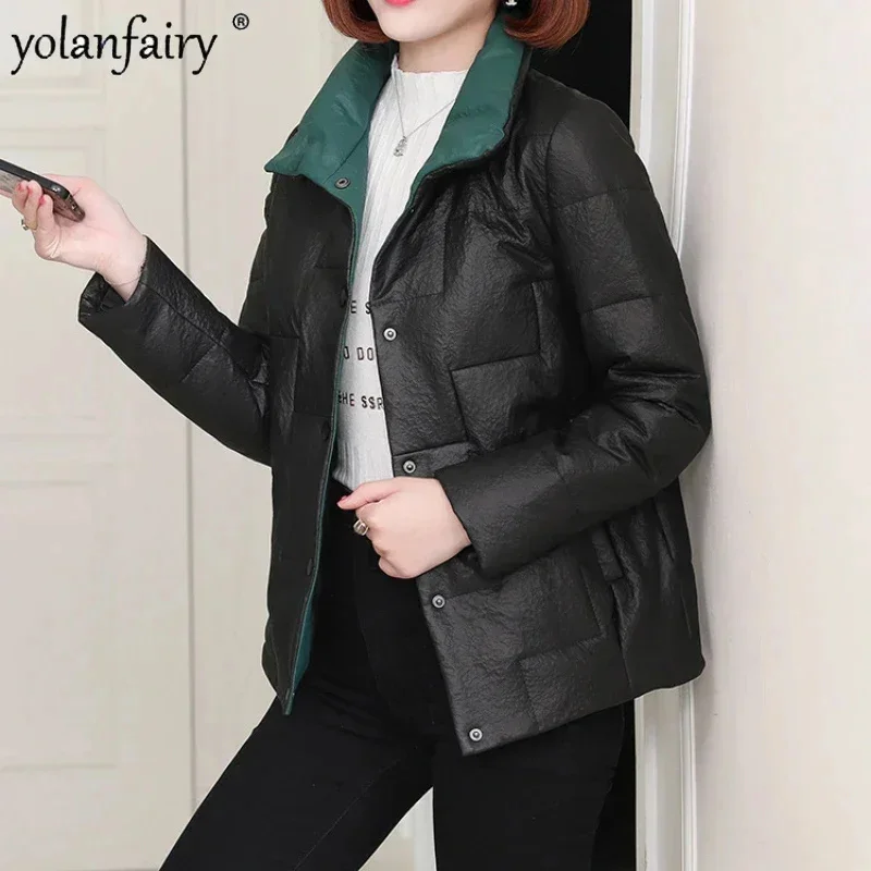 2023 New in Outwears Women Jacket Genuine Leather Down Coat Women's Winter Jackets Short Korean Fashion Loose Clothing F
2023 New in Outwears Women Jacket Genuine Leather Down Coat Women's Winter Jackets Short Korean Fashion Loose Clothing F