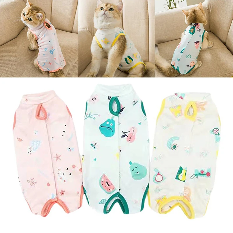 Printing Cat Sterilization Suit Anti-licking Surgery After Recovery Pet Care Breathable Clothes Spring Summer Cat Clothing
Printing Cat Sterilization Suit Anti-licking Surgery After Recovery Pet Care Breathable Clothes Spring Summer Cat Clothing