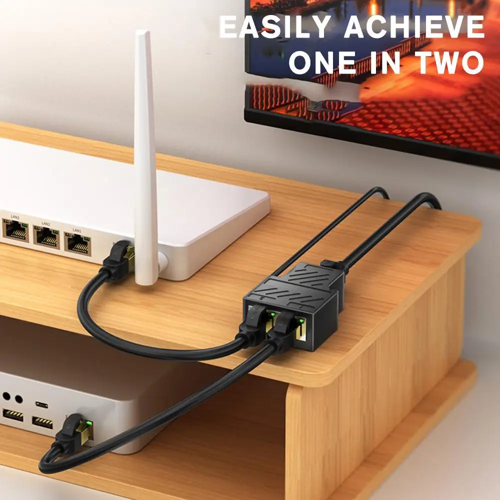 RJ45 Ethernet Network 8P8C Splitter Internet Network 1-Male To 2-Female LAN Adapter For PC TV Box Router Sharer
RJ45 Ethernet Network 8P8C Splitter Internet Network 1-Male To 2-Female LAN Adapter For PC TV Box Router Sharer