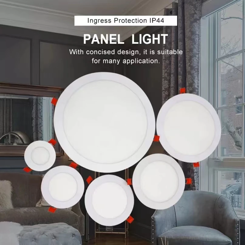 

Good Price Waterproof IP44 3w 6w 9w 12w 18w 24w Flat Led Panel Lamp Recessed Round Ultra Thin Slim Led Ceiling Panel Light