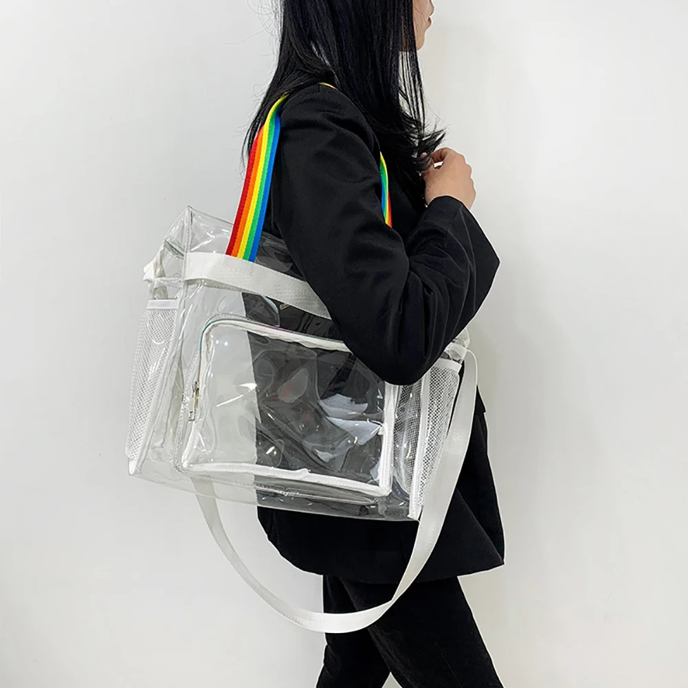 Женская сумка через плечо прозрачная Водонепроницаемая портативная Летняя