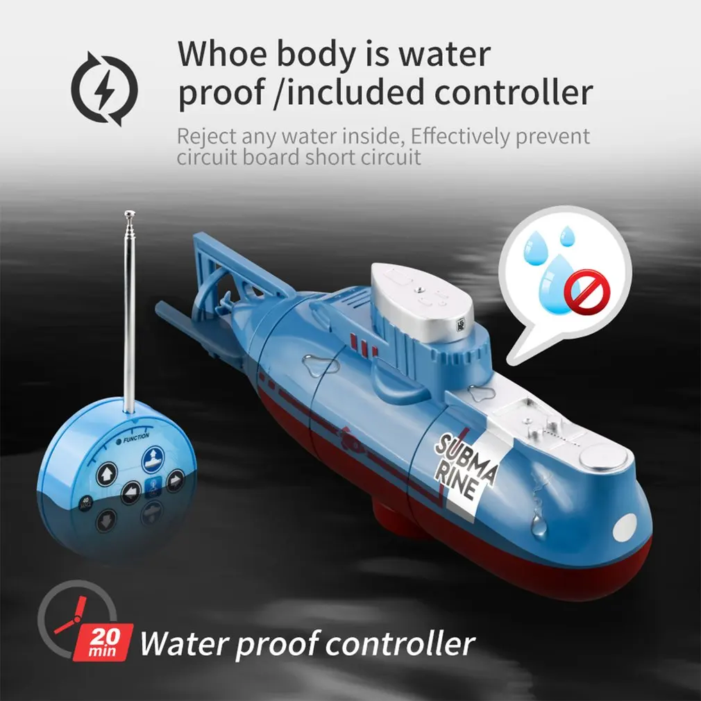 Mini RC Submarine 0.1m/s Speed Remote Control Boat Waterproof Diving Toy Simulation Model Gift for Kids Boys Girls New Year Gift
Mini RC Submarine 0.1m/s Speed Remote Control Boat Waterproof Diving Toy Simulation Model Gift for Kids Boys Girls New Year Gift