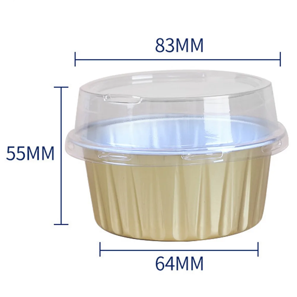 10pcs Aluminum Foil Disposable Cake Baking Cups Pudding Mousse Dessert Cupcake Cake Cups With Lid Pastry Muffin Cake Mold
10pcs Aluminum Foil Disposable Cake Baking Cups Pudding Mousse Dessert Cupcake Cake Cups With Lid Pastry Muffin Cake Mold