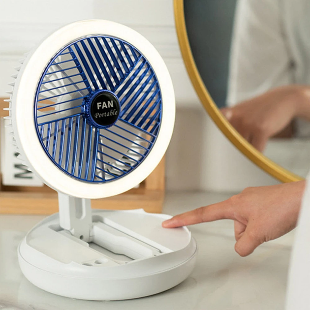 Multifunctional Folding Fan Portable Fan Rechargeable USB Fan Air Cooling Fan Stand Desk LED Light Outdoor Camping Ceiling Fan
Multifunctional Folding Fan Portable Fan Rechargeable USB Fan Air Cooling Fan Stand Desk LED Light Outdoor Camping Ceiling Fan