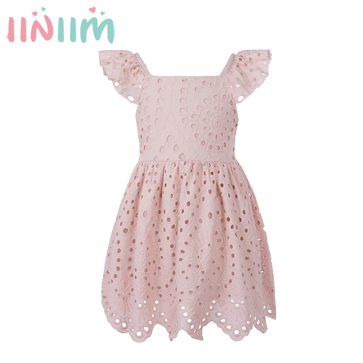 Girls Cute Lace Hollow Dress Summer Sleeveless Square Neck Ruffle Lace-up Irregular Hem Dresses for Birthday Party Vacation
Girls Cute Lace Hollow Dress Summer Sleeveless Square Neck Ruffle Lace-up Irregular Hem Dresses for Birthday Party Vacation