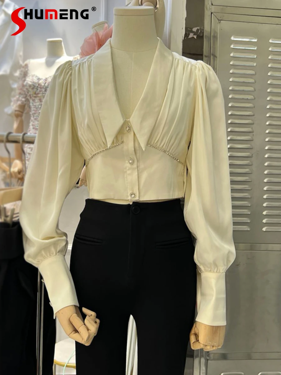 new autumn 2022 French Elegant Style High-Grade blusas women's fashion office lady Hollow out V-neck Satin Long Sleeve Shirt Top
new autumn 2022 French Elegant Style High-Grade blusas women's fashion office lady Hollow out V-neck Satin Long Sleeve Shirt Top