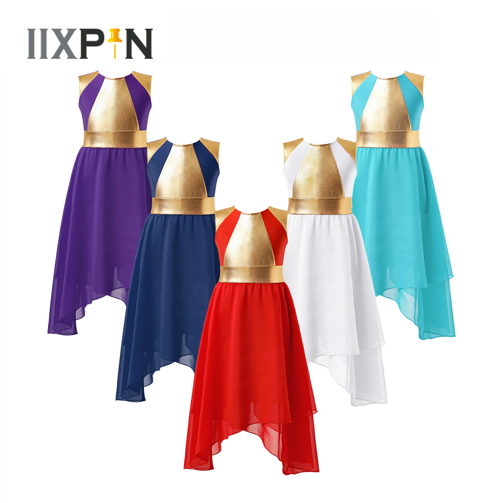 Kids Girls Modern Dance Dress Sleeveless Zipper Shiny Bronzing Cloth Patchwork Ballet Lyrical Dance Dress Stage Performance Wear
Kids Girls Modern Dance Dress Sleeveless Zipper Shiny Bronzing Cloth Patchwork Ballet Lyrical Dance Dress Stage Performance Wear