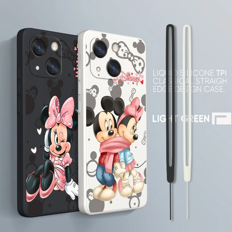 Minnie Mickey Love Phone Case For iPhone 14 13 12 mini 11 Pro Max 8 7 Plus XR XS X Liquid Rope Funda Cover
Minnie Mickey Love Phone Case For iPhone 14 13 12 mini 11 Pro Max 8 7 Plus XR XS X Liquid Rope Funda Cover