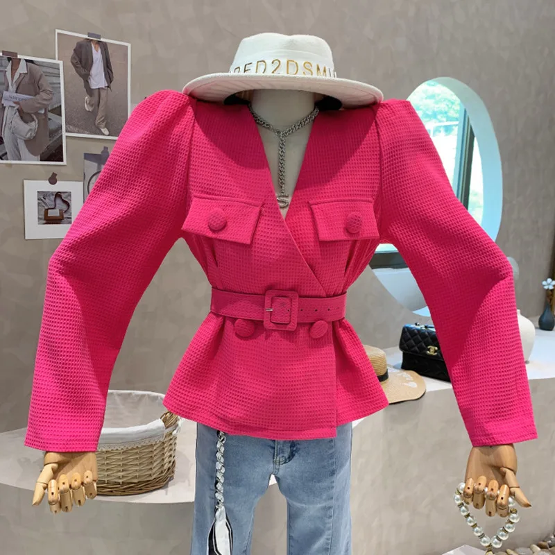 New Women's Clothing 2022 Spring Lace up long sleeved V-neck shirt coat versatile slim tops blouse
New Women's Clothing 2022 Spring Lace up long sleeved V-neck shirt coat versatile slim tops blouse
