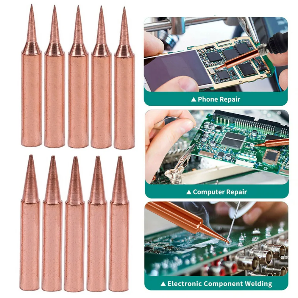 Durable Hot Sale Newest Reliable Useful Tools Soldering Iron Tip 900M-T 10PCS 6mm 900M-T 900M-T-B 900M-T-I Copper
Durable Hot Sale Newest Reliable Useful Tools Soldering Iron Tip 900M-T 10PCS 6mm 900M-T 900M-T-B 900M-T-I Copper