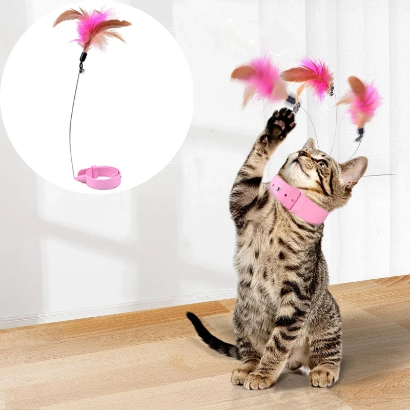 

Интерактивные игрушки для кошек, забавная палочка для перьев с колокольчиком, ошейник для домашних животных, игрушечная палочка для котят, тренировочные игрушки для кошек, товары для кошек