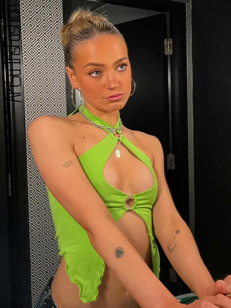 Green Crop Top Skinny Backless Vest Women Cut Out Tank Tops Sexy Casual Solid Sleeveless Cami Basic Halter Summer Tops
Green Crop Top Skinny Backless Vest Women Cut Out Tank Tops Sexy Casual Solid Sleeveless Cami Basic Halter Summer Tops
