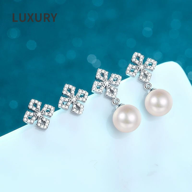 Luxury 100% 925 Sterling Silver Excellent Cut Moissanite Freshwater Pearl Pendant Earrings Women Gift Fine Jewelry Wholesale
Luxury 100% 925 Sterling Silver Excellent Cut Moissanite Freshwater Pearl Pendant Earrings Women Gift Fine Jewelry Wholesale