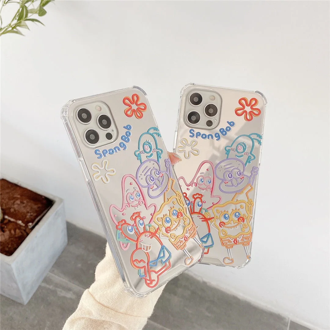 SpongeBob SquarePants Mirror Color Doodle Phone Cases For iPhone 13 12 11 Pro Max Mini XR XS MAX 8 X 7 SE Back Cover
SpongeBob SquarePants Mirror Color Doodle Phone Cases For iPhone 13 12 11 Pro Max Mini XR XS MAX 8 X 7 SE Back Cover