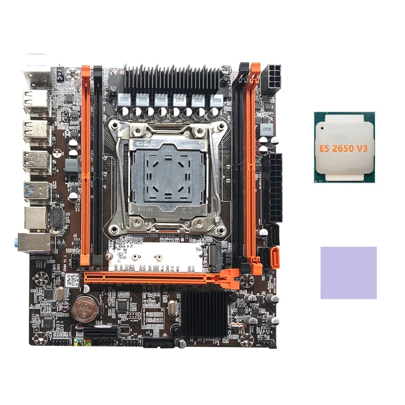 Материнская плата X99H, материнская плата для компьютера с поддержкой процессора Xeon E5 2678 2666 V3 Series с процессором E5 2650 V3 + термопад
Материнская плата X99H, материнская плата для компьютера с поддержкой процессора Xeon E5 2678 2666 V3 Series с процессором E5 2650 V3 + термопад