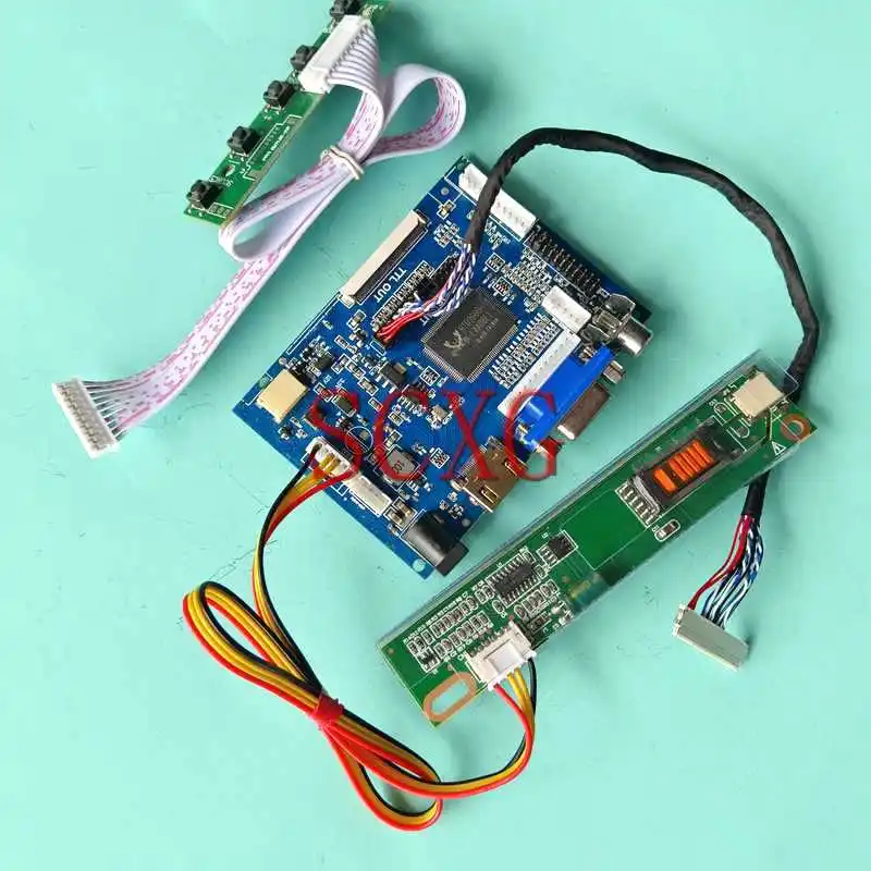 

LED LCD Display Matrix Controller Board Fit B141XG09 B141XG13 DIY Kit 1CCFL 1024*768 30 Pin LVDS HDMI-Compatible AV VGA 14.1"