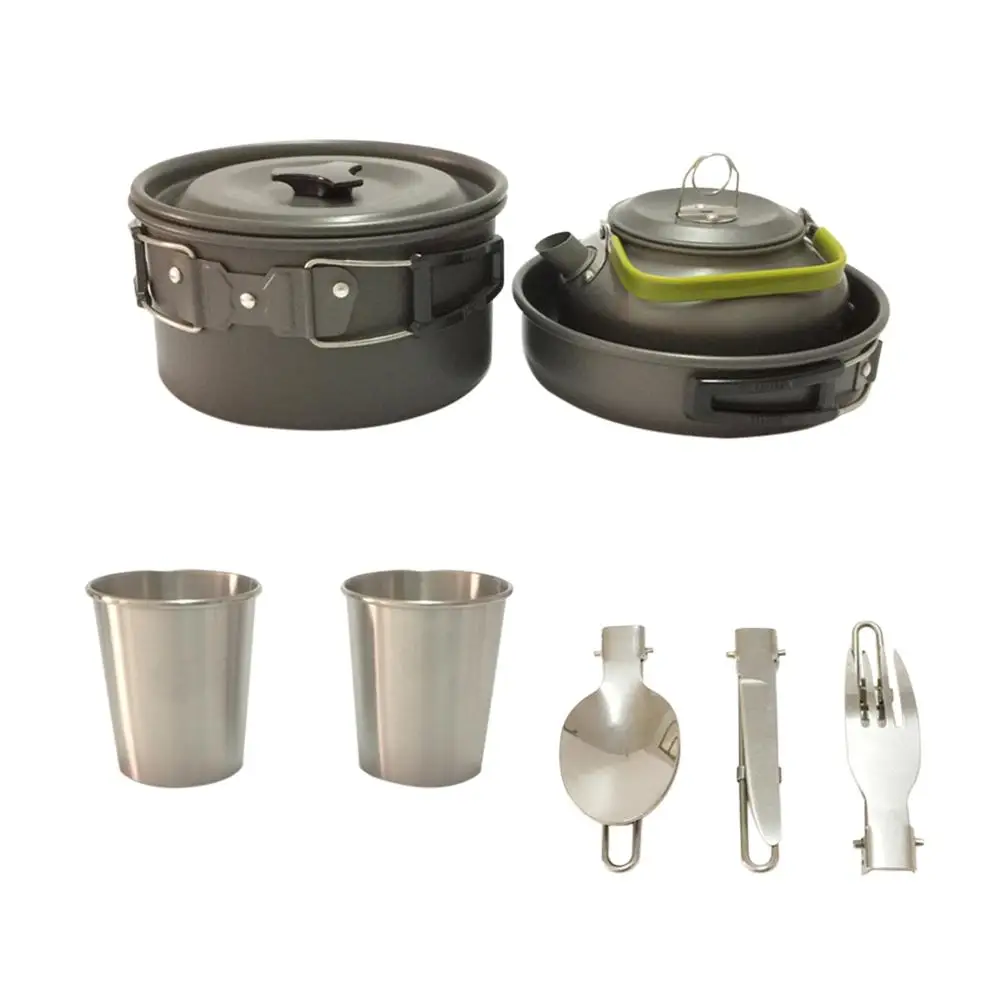 9pcs Outdoor Camping Hiking Picnic Adventure Teapot Pot Set Aluminum Carabiner Cookware Mess
9pcs Outdoor Camping Hiking Picnic Adventure Teapot Pot Set Aluminum Carabiner Cookware Mess
