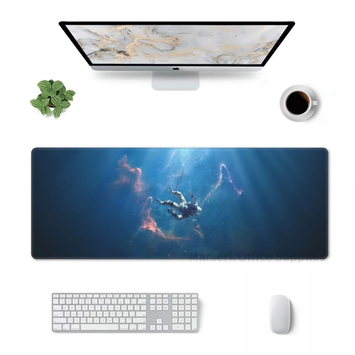 

Fall Into Ocean Large Mouse Pad Astronaut And Space Laptop Desk Keyboard Mat 30x80cm Gamers Decoracion Non-Slip Rubber Carpet