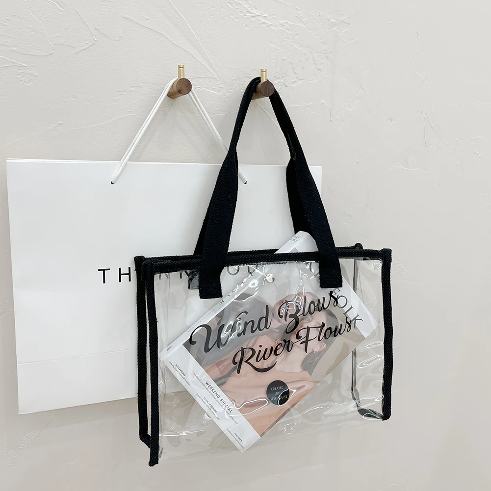 Casual Beach Women 's Bag Fashion Transparent Large Capacity Handbag Women PVC Clear Waterproof Travel Shoulder Tote Shopper Bag
Casual Beach Women 's Bag Fashion Transparent Large Capacity Handbag Women PVC Clear Waterproof Travel Shoulder Tote Shopper Bag