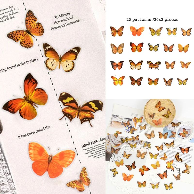 40pcs Simulation Butterfly Stickers Colorful Animals Butterflies Decal Journal Scrapbook Stickers Phone Laptop Diary Album Decor
40pcs Simulation Butterfly Stickers Colorful Animals Butterflies Decal Journal Scrapbook Stickers Phone Laptop Diary Album Decor