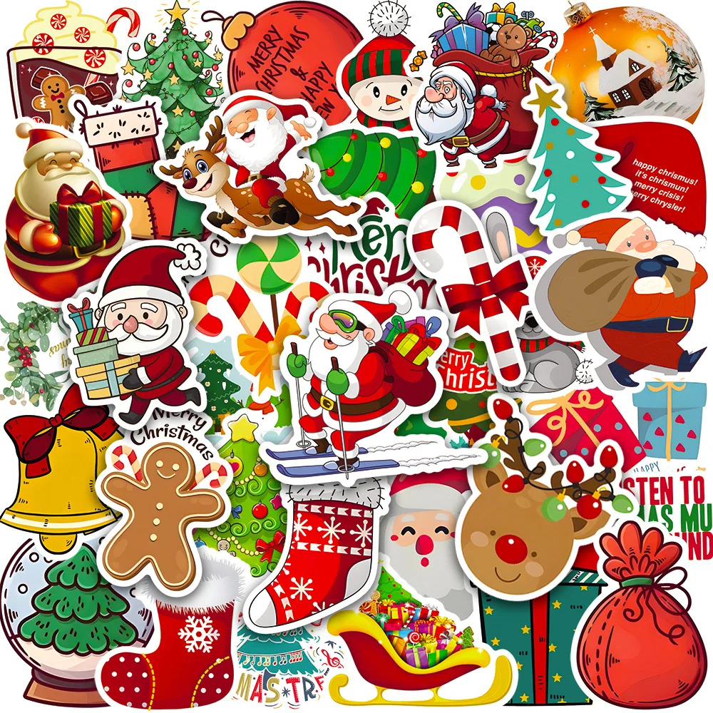50PCS Many Styles Cute Christmas Santa Claus Sticker DIY Phone Laptop Luggage Skateboard Graffiti Decals Fun for Kid Toys Gift
50PCS Many Styles Cute Christmas Santa Claus Sticker DIY Phone Laptop Luggage Skateboard Graffiti Decals Fun for Kid Toys Gift