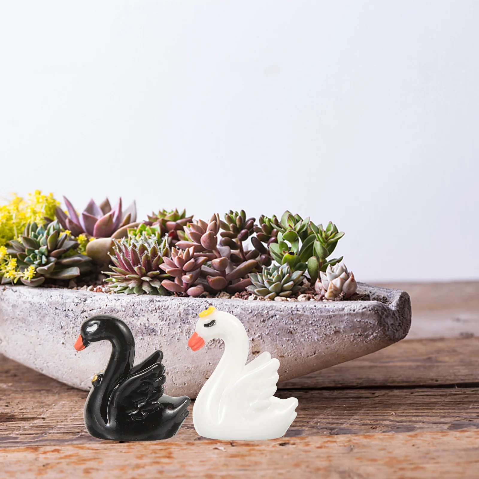 2 Pcs Crafts Swan Bonsai Landscaping Mini Ornaments Cute Desktop Craftss Resin Statues House
2 Pcs Crafts Swan Bonsai Landscaping Mini Ornaments Cute Desktop Craftss Resin Statues House