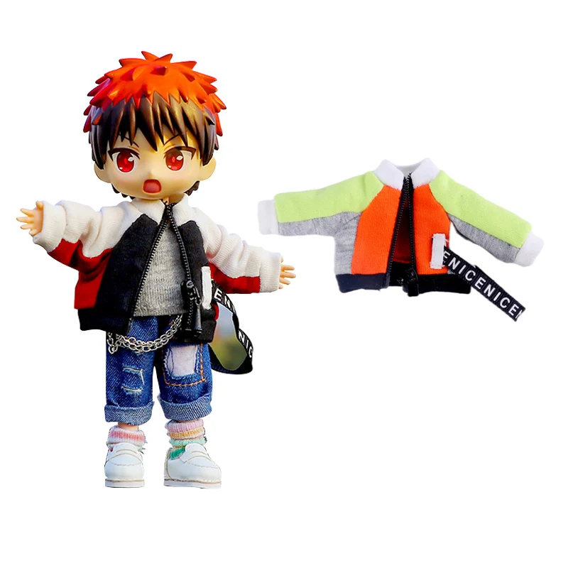 OB11 Baby Clothes Colorblock Trend Baseball Jacket Style Colors Decorative Accessories Doll Polyester Wool Bjd 1/12 Size Cotton
OB11 Baby Clothes Colorblock Trend Baseball Jacket Style Colors Decorative Accessories Doll Polyester Wool Bjd 1/12 Size Cotton