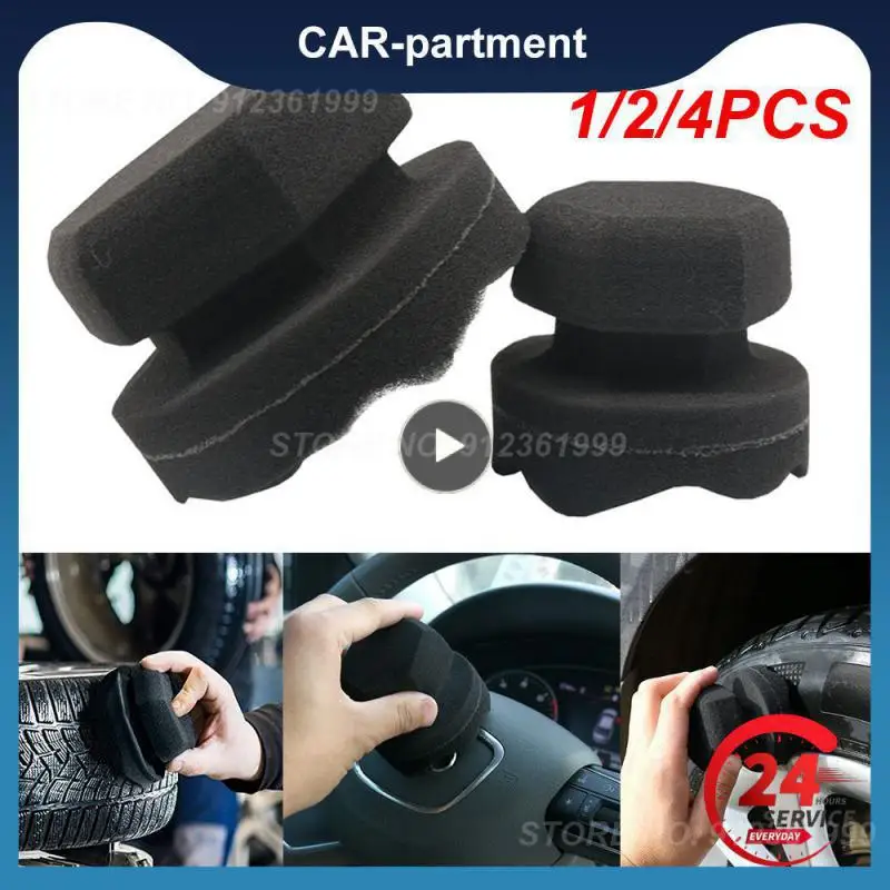 

1/2/4PCS Car Polishing Waxing Sponge Hexagonal Grip Applicator Car Detailing Hand Tire Wax Sponge High Density Foam Sponge For