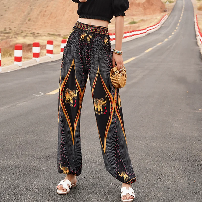 Beach Pants Women 2022 New High-waist Ethnic Style Women's Crotch Bloomers Loose Wide-leg Pants Yoga Pants Women Clothing
Beach Pants Women 2022 New High-waist Ethnic Style Women's Crotch Bloomers Loose Wide-leg Pants Yoga Pants Women Clothing