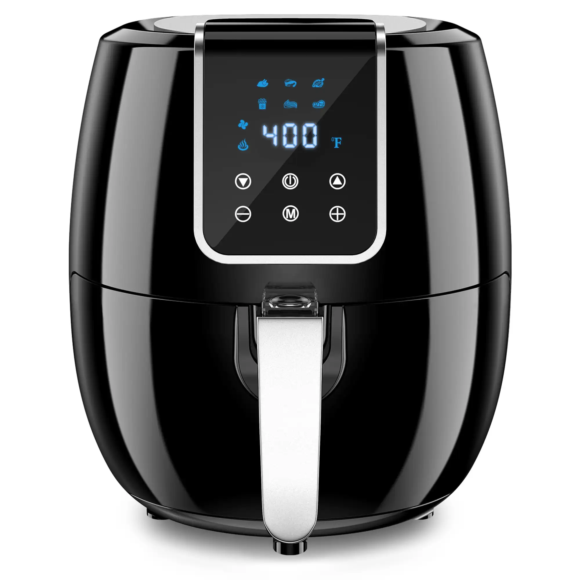 Воздушная фритюрница 7Qt, цифровые духовки 6 в 1 с ЖК-экраном и антипригарной корзиной для фритюрницы, черного цвета
Воздушная фритюрница 7Qt, цифровые духовки 6 в 1 с ЖК-экраном и антипригарной корзиной для фритюрницы, черного цвета