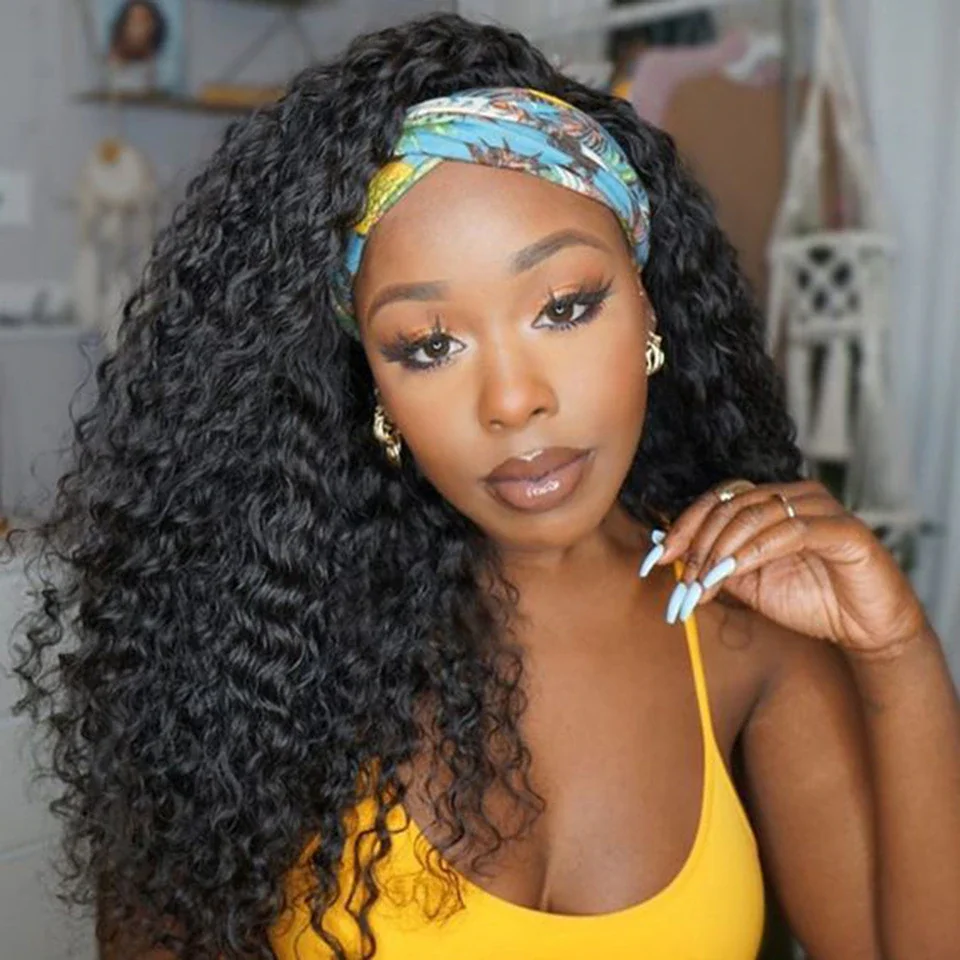 Deep Wave Headband Wigs Glueless Brazilian Human Hair Wigs For Black Women Nartural Hair Curly Human Hair Wigs Fall Machine Wig
Deep Wave Headband Wigs Glueless Brazilian Human Hair Wigs For Black Women Nartural Hair Curly Human Hair Wigs Fall Machine Wig