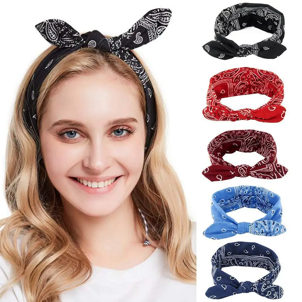 Cross-knitted Fabric Headbands Fashion Hair Accessories Women Cashew Flower Print Bow Headband Cute Hair Hoop Bunny Ears
Cross-knitted Fabric Headbands Fashion Hair Accessories Women Cashew Flower Print Bow Headband Cute Hair Hoop Bunny Ears