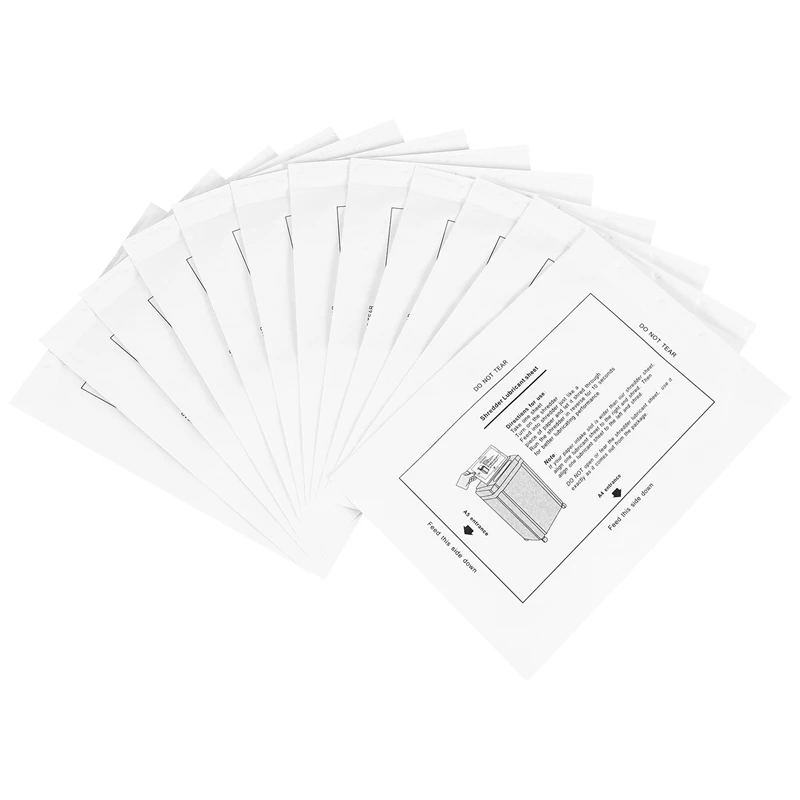 12PCS Paper Shredder Lubricant Sheets Shredder Lubricating Oil Portable Paper Type Lubricating Oil For
12PCS Paper Shredder Lubricant Sheets Shredder Lubricating Oil Portable Paper Type Lubricating Oil For
