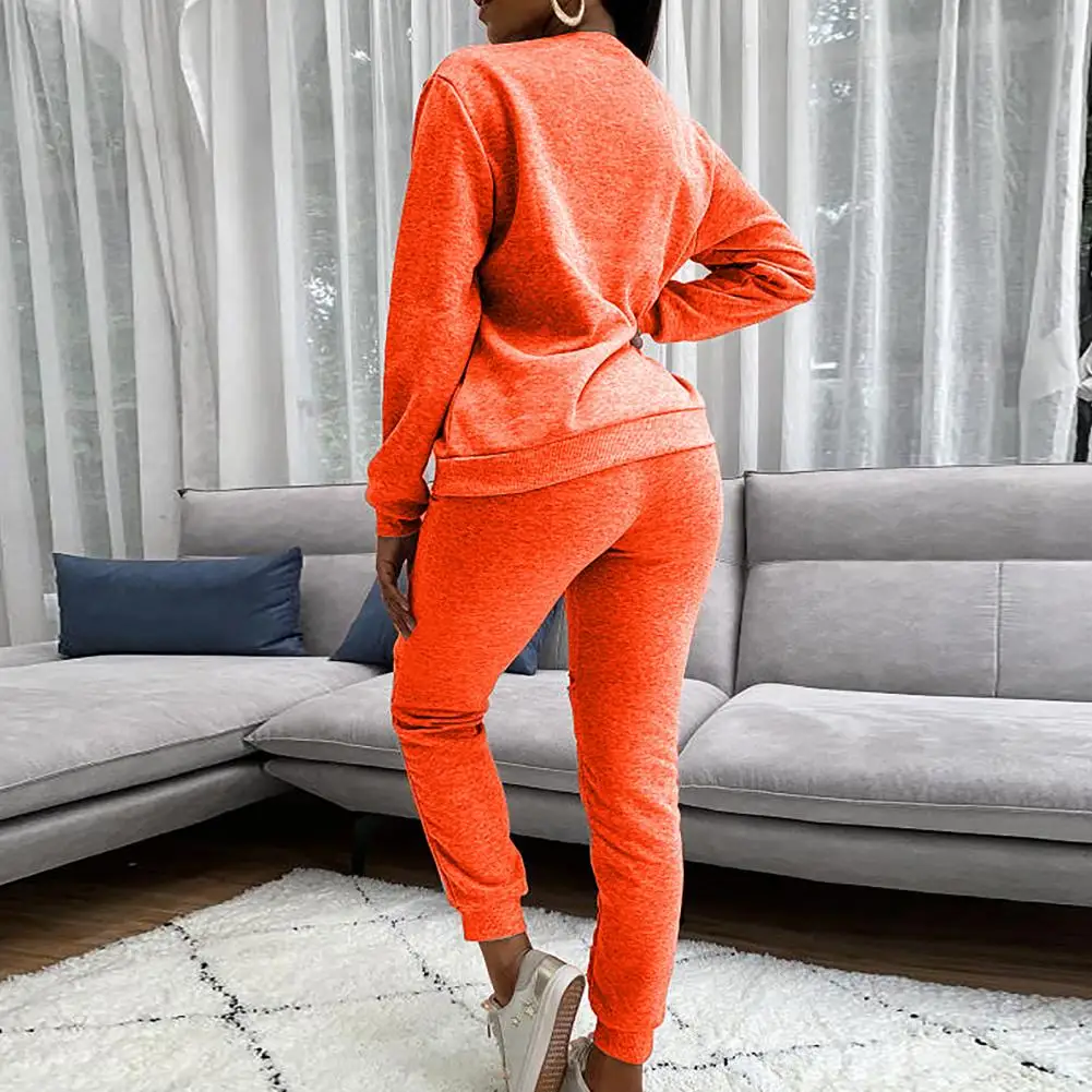 Trendy Lady Autumn Tracksuit Soft Loose Pullover Autumn Top Pants Set Sporty Women Top Pants Set for Daily Wear
Trendy Lady Autumn Tracksuit Soft Loose Pullover Autumn Top Pants Set Sporty Women Top Pants Set for Daily Wear