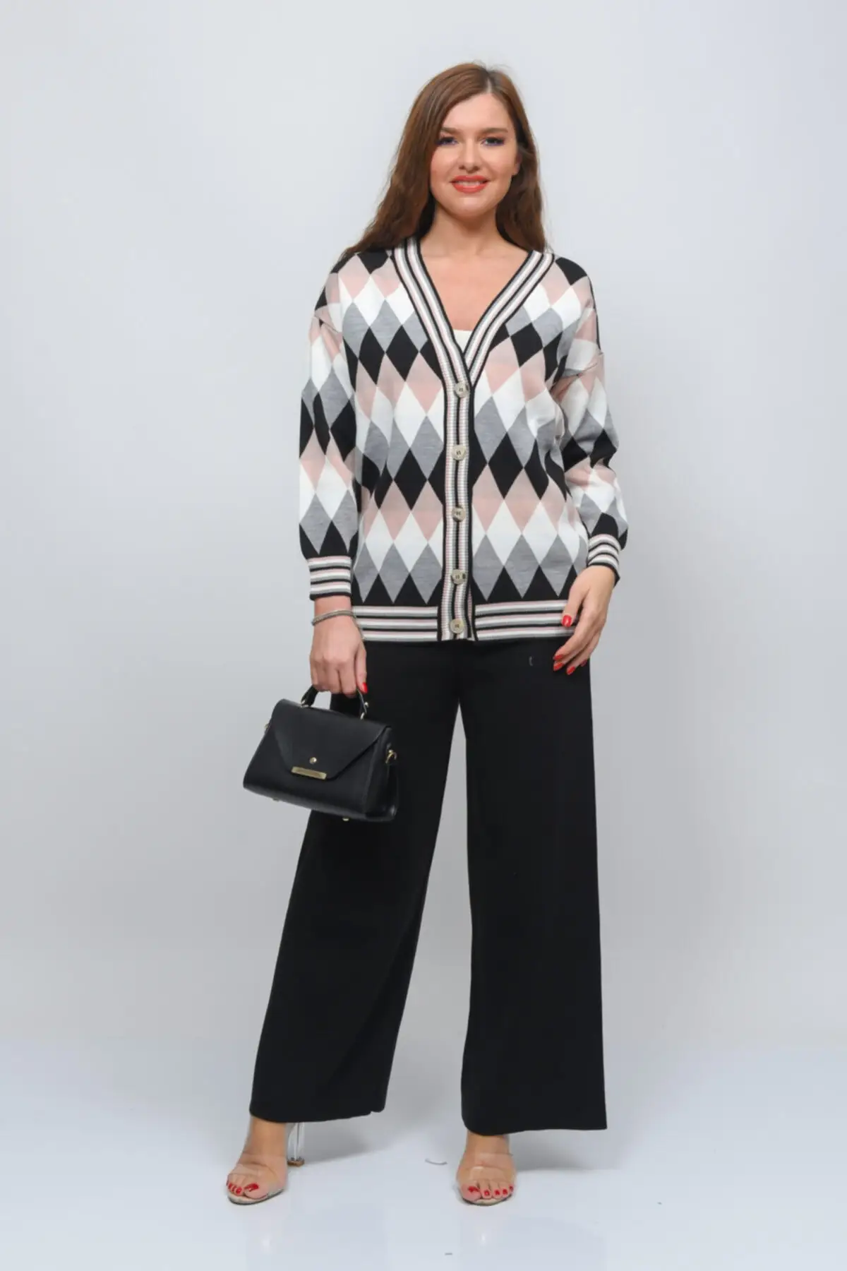 Women's Cardigan Colorful Diamond pattern Classic sportswear Knitted Plus Size Casual Fashion Sweaters Jumper
Women's Cardigan Colorful Diamond pattern Classic sportswear Knitted Plus Size Casual Fashion Sweaters Jumper