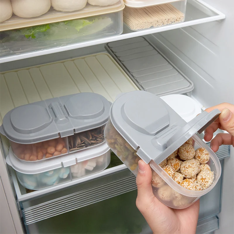 Food Grade Double Chamber Box With Lid Spices Jar Cover Food Plastic Containers Kitchen Organizer Gadgets Travel Accessories
Food Grade Double Chamber Box With Lid Spices Jar Cover Food Plastic Containers Kitchen Organizer Gadgets Travel Accessories