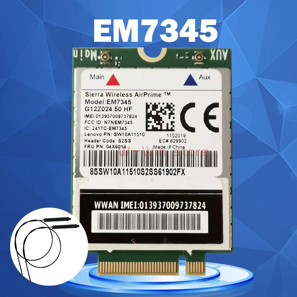 GOBI5000 EM7345 LTE 04X6014 T440 X240 WWAN HSPA+ EVDO NGFF 4G WLAN CARD For Lenovo Thinkpad
GOBI5000 EM7345 LTE 04X6014 T440 X240 WWAN HSPA+ EVDO NGFF 4G WLAN CARD For Lenovo Thinkpad