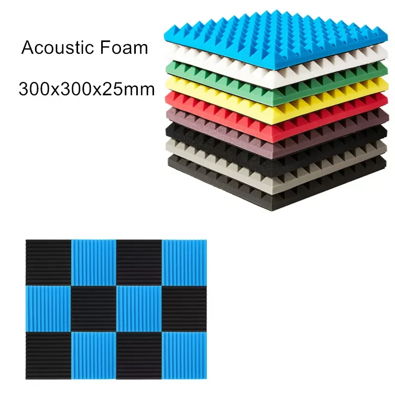 12PCS Studio Acoustic Foam Sound Studio Foam Proofing Protective Sponge Soundproof Absorption Treatment Panel 300x300x25mm
12PCS Studio Acoustic Foam Sound Studio Foam Proofing Protective Sponge Soundproof Absorption Treatment Panel 300x300x25mm