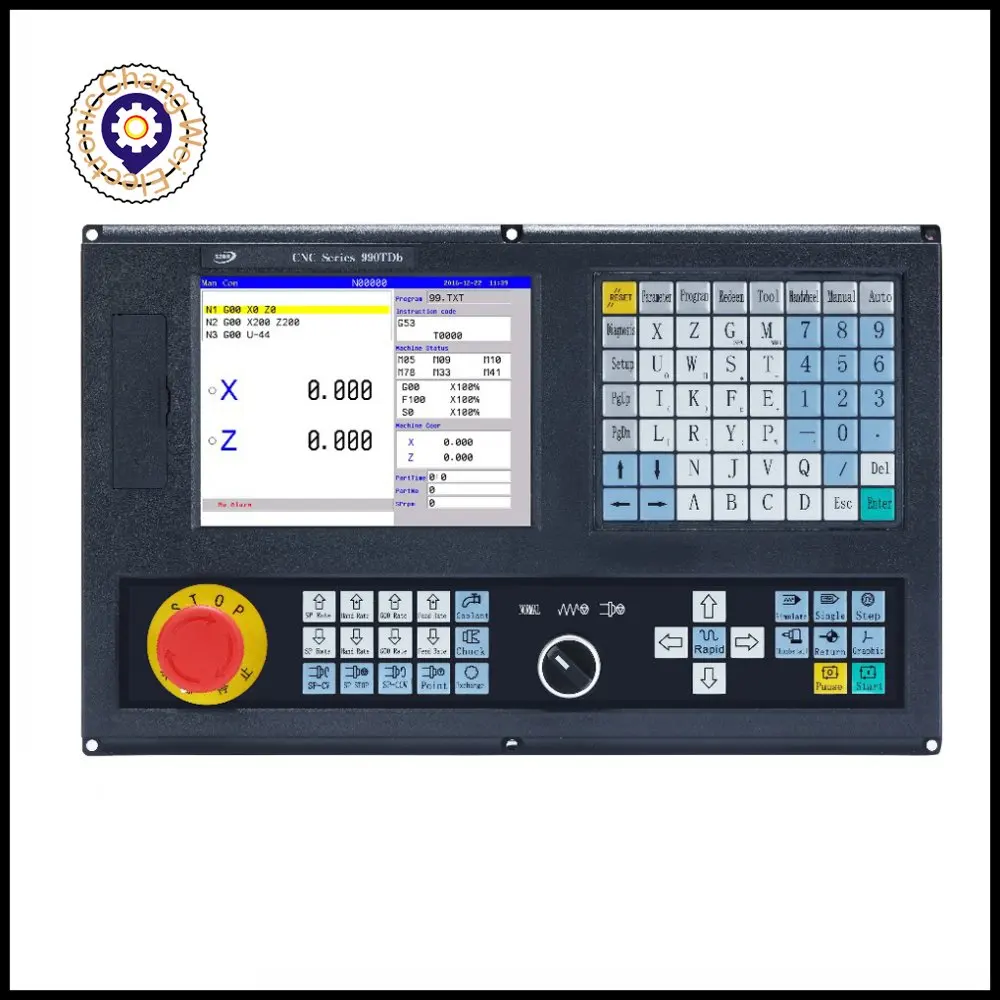 Лучшая цена 2 оси токарный станок с ЧПУ контроллер новая версия CNC990TDB/1000TDC-2 + C