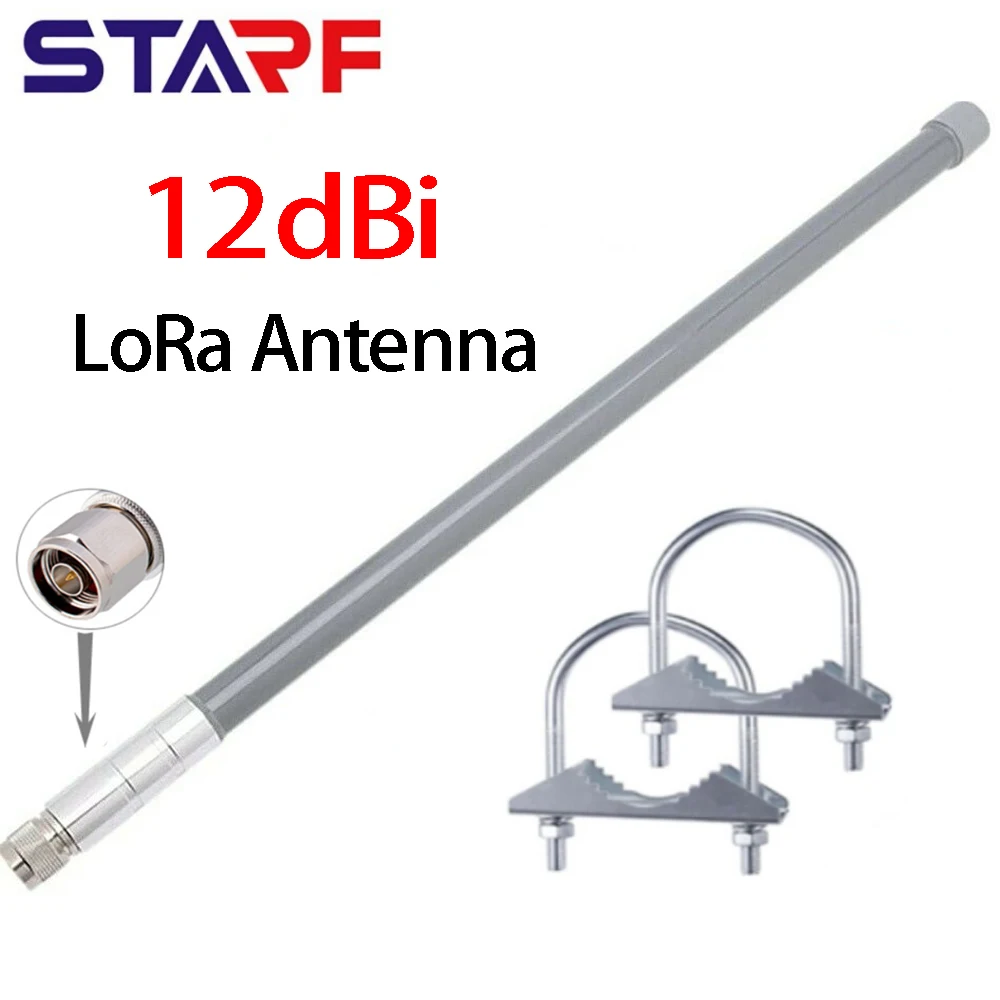 

8-12DBI гелиевая Майнер LoRa антенна ЕС 868 МГц/США 915 МГц N-Male Omni Стекловолоконная наружная антенна для Bobcat RAK
