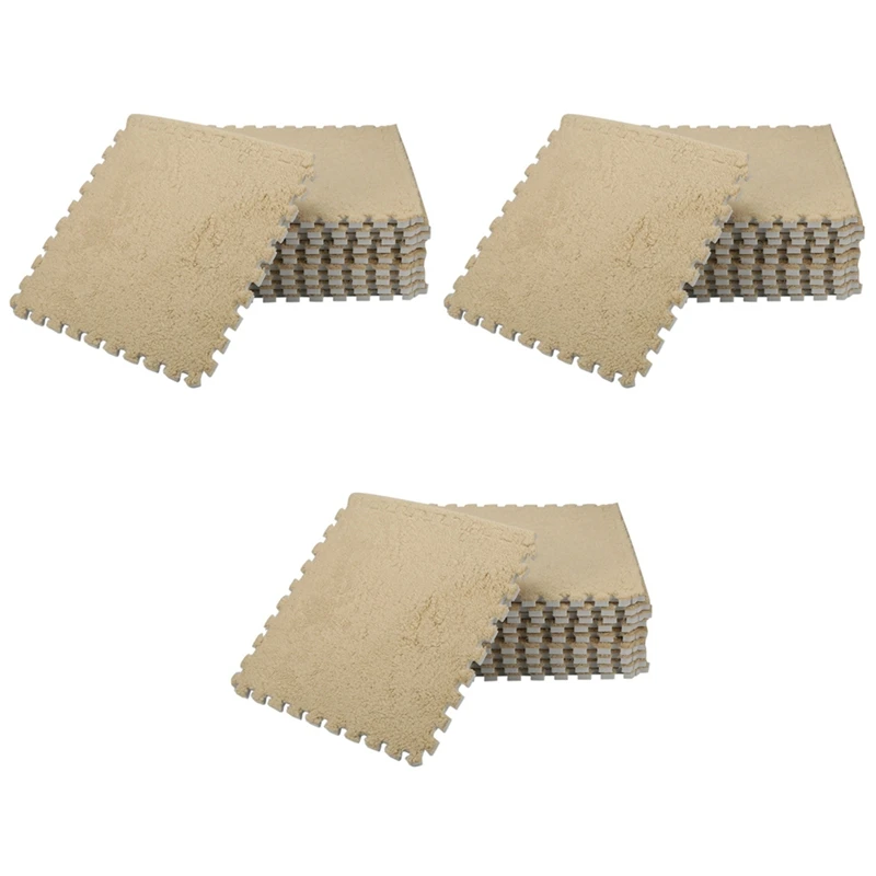 30 Piece Interlocking Foam EVA Fuzzy Mat Flooring Carpet Tiles For Kids - Perfect For Nursery Décor, Baby Room 
30 Piece Interlocking Foam EVA Fuzzy Mat Flooring Carpet Tiles For Kids - Perfect For Nursery Décor, Baby Room