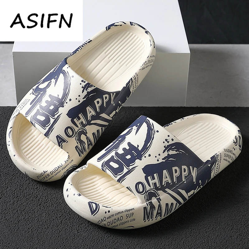 ASIFN Fashion Slippers Men Home Cool Graffiti Flip Flops Bathroom Slides Outside Beach Couple Soft Sole Man Zapatos Hombre Shoes 
ASIFN Fashion Slippers Men Home Cool Graffiti Flip Flops Bathroom Slides Outside Beach Couple Soft Sole Man Zapatos Hombre Shoes