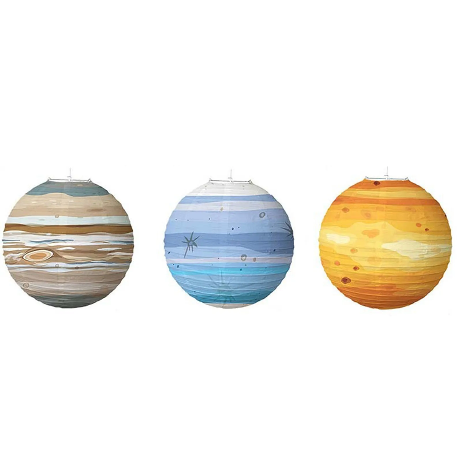 

8pcs 3D Paper Planet Lanterns Outer Space Solar System Planets Earth Lanterns for Kids Space Theme Party Decorations