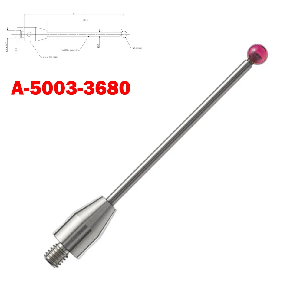 CMM Touch Probe Stylus 6mm Rubine Ball Ceramic Stem M4 Thread CMM A-5000-3709 Three Coordinate Probe Stylus CNC Machine Tool
CMM Touch Probe Stylus 6mm Rubine Ball Ceramic Stem M4 Thread CMM A-5000-3709 Three Coordinate Probe Stylus CNC Machine Tool
